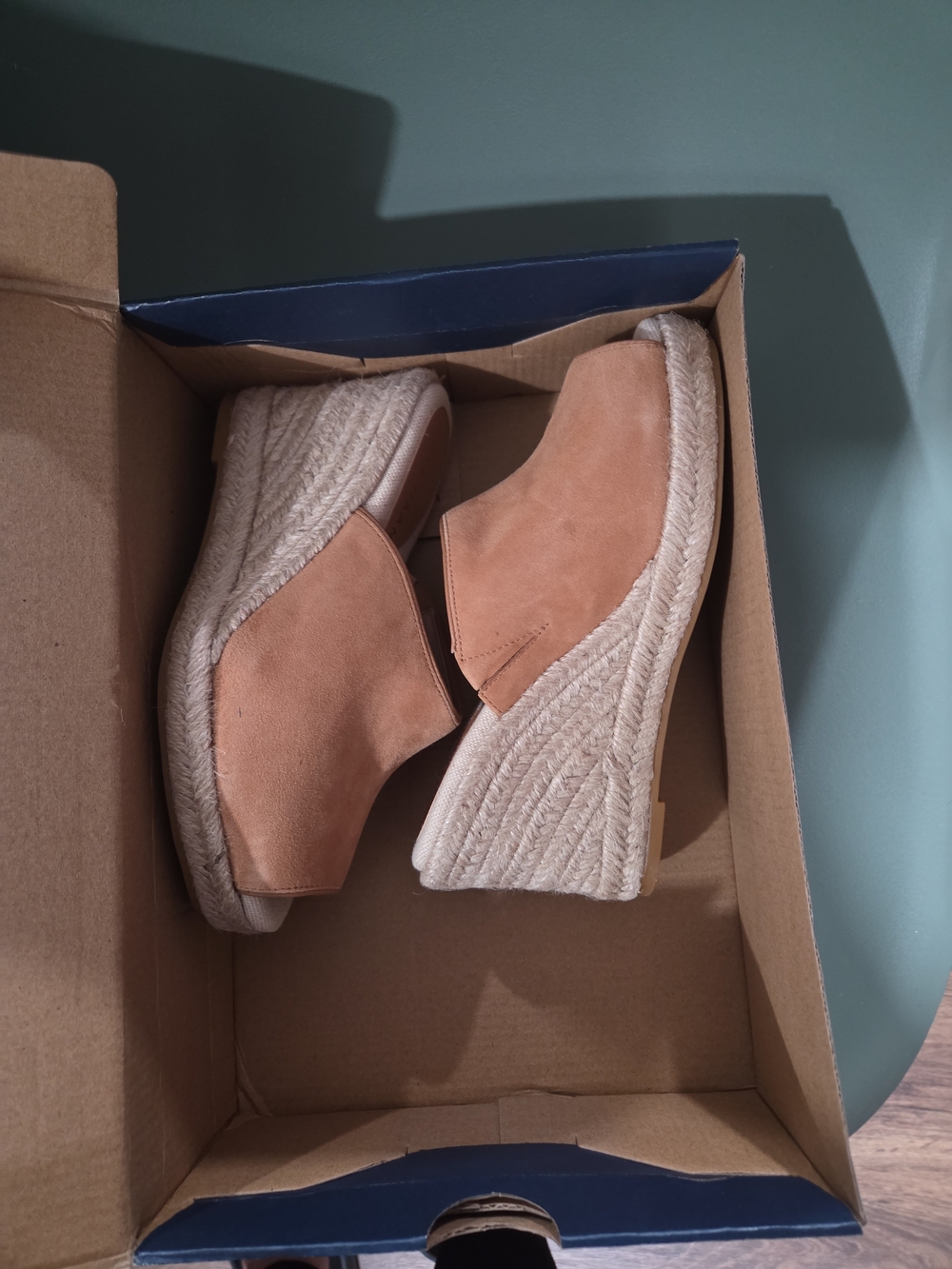 Cole Haan Women’s Tan Espadrille Wedge Slip-On Sandals